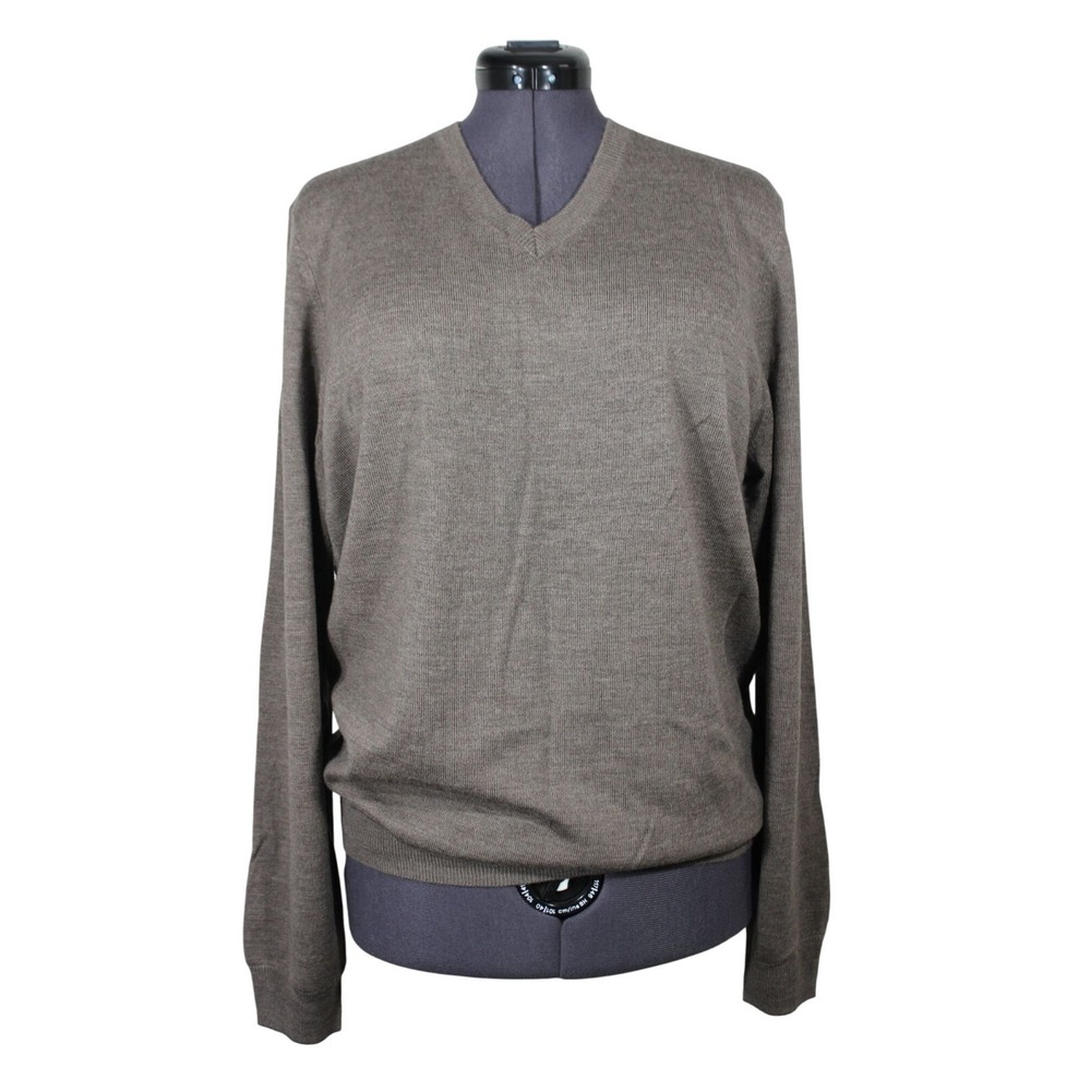 Joseph Abboud Men's Merino Wool V Neck Pullover Sweater‎ Soft Knit Size Large